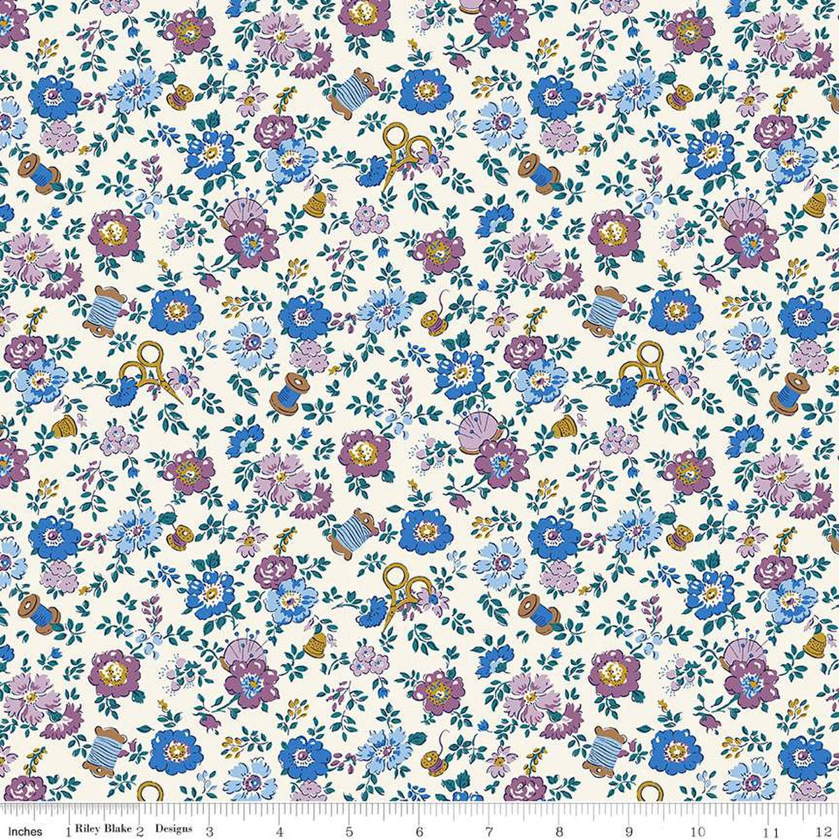 Haberdashery Floral from the Tudor Celebration Collection - Riley Blake Designs