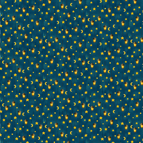 Stars & Lanterns from the Forest Fables Collection - Paintbrush Fabrics