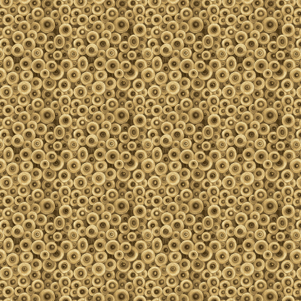 Log Circles in Brown from the Forest Fables Collection - Paintbrush Fabrics
