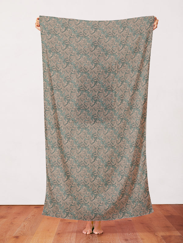Dragons in Teal from the Kimonos & Koi Collection - Paintbrush Fabrics