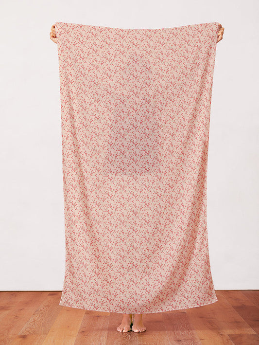 Cherry Blossom in Cream from the Kimonos & Koi Collection - Paintbrush Fabrics