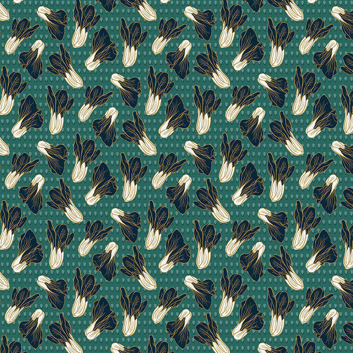 Bok Choy from the Year of the Snake Collection - Paintbrush Fabrics