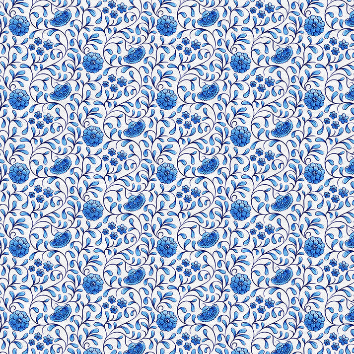 Branches in White from the Chinoiserie Collection - Paintbrush Fabrics