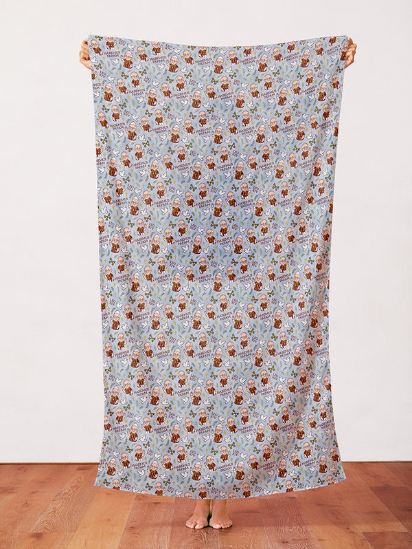 Holy Wave in Blue from the Leo XIV Collection - Paintbrush Fabric
