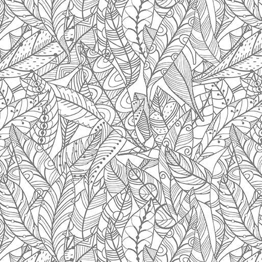 Rooville-Feathers Lined in Steel from Benartex Fabrics
