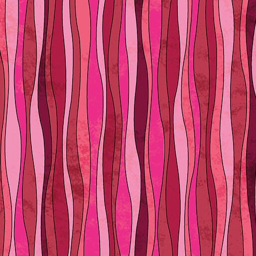 UpWords-Waves in Rose from Benartex Fabrics