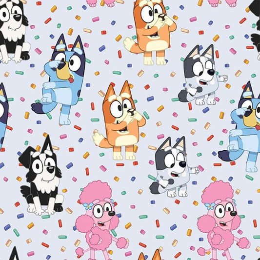 Bluey & Friends Sprinkles of Fun from Springs Creative by the Yard  - 100% Cotton