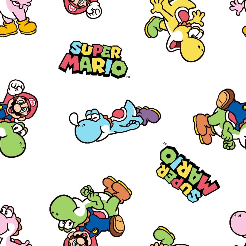 Super Mario Bro. Mario and Yoshi from Springs Creative by the Yard - 100% Cotton - duplicate