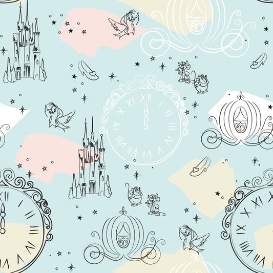 Disney Cotton Outline Cinderella from Springs Creative by the Yard  - 100% Cotton