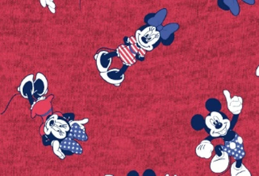 Mickey & Minnie Mouse Toss on Red from Springs Creative by the Yard  - 100% Cotton