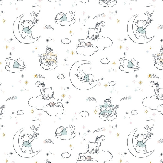 Winnie the Pooh on the Moon from Springs Creative by the Yard  - 100% Cotton