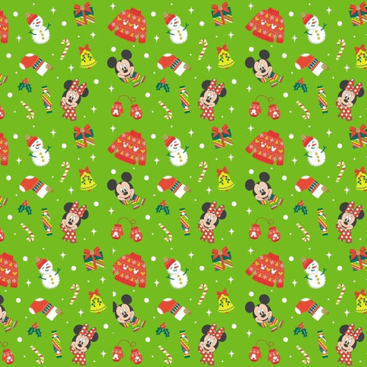 Mickey & Minnie Mouse Christmas Icons From Springs Creative by the Yard  - 100% Cotton