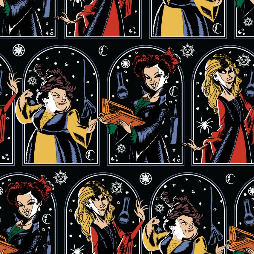 Hocus Pocus Night Sky From Springs Creative by the Yard - 100% Cotton