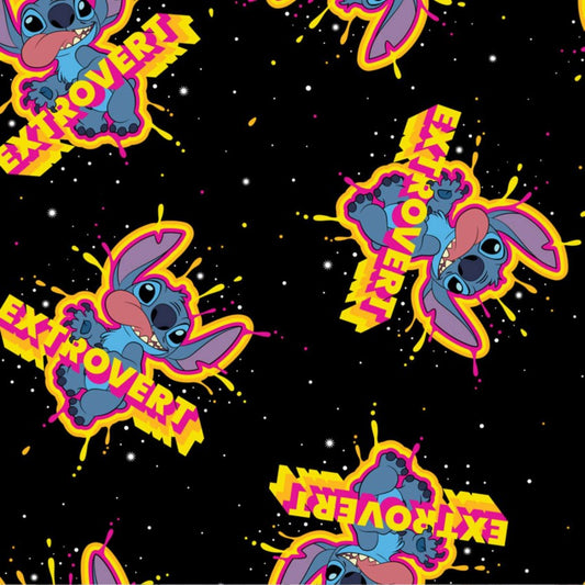 FLEECE - Lilo & Stitch Extrovert From Springs Creative by the Yard