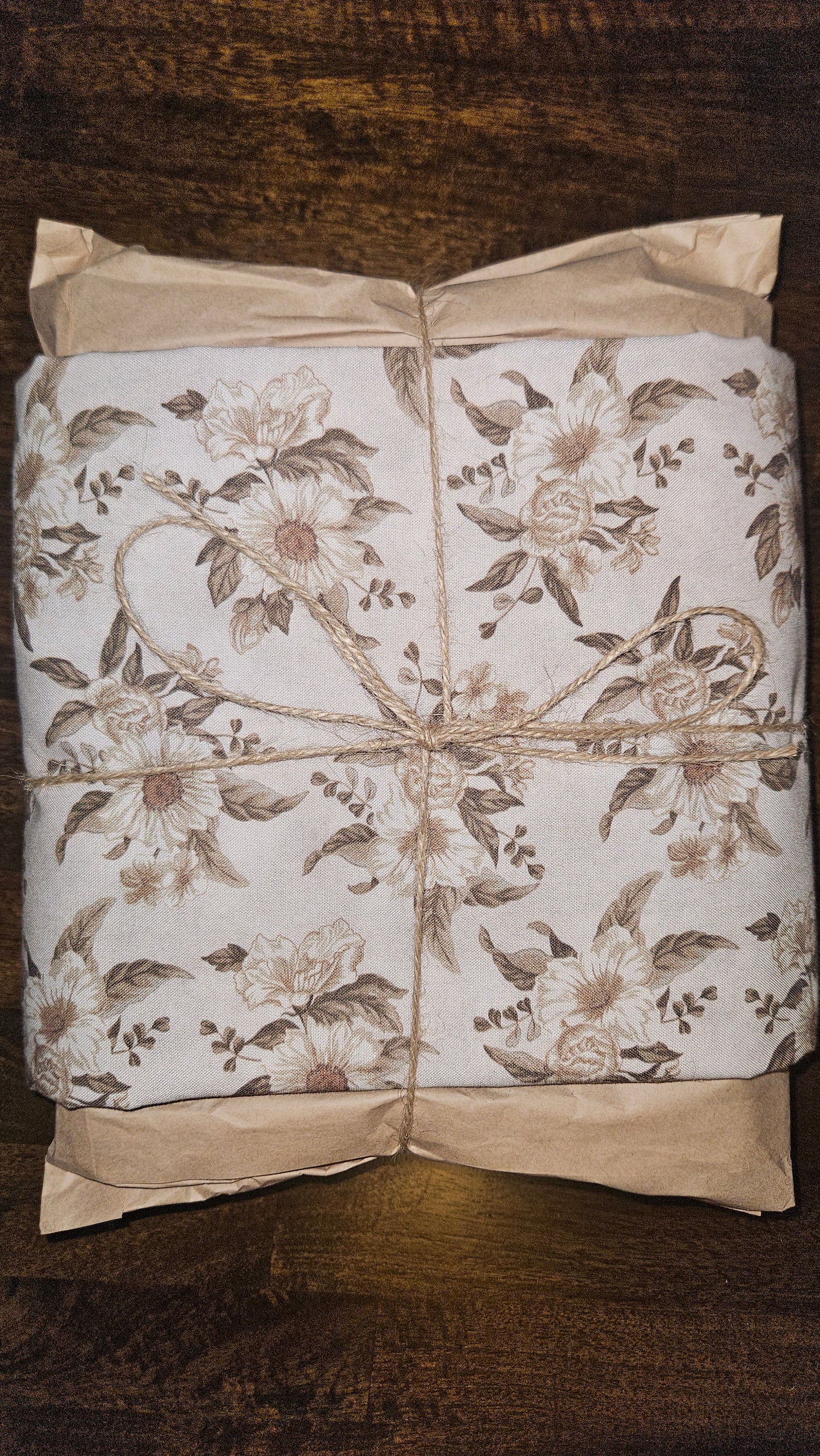 Brown Bag Mystery - Oxford Taupe Floral