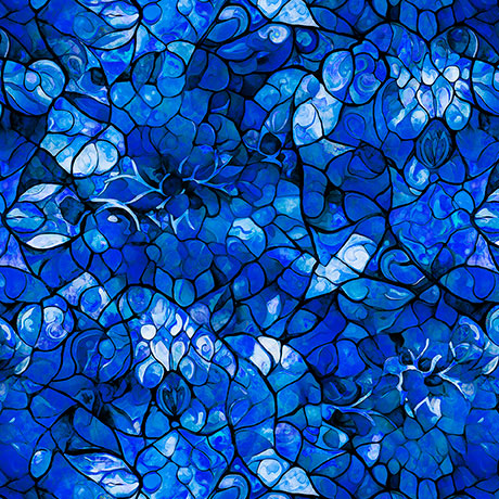 Bohemian Sunrise - Celestial Blender in Royal Blue from QT Fabrics