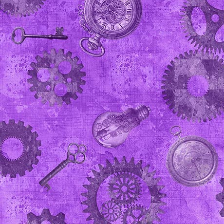 Steampunk Halloween 3 - Gears in Purple