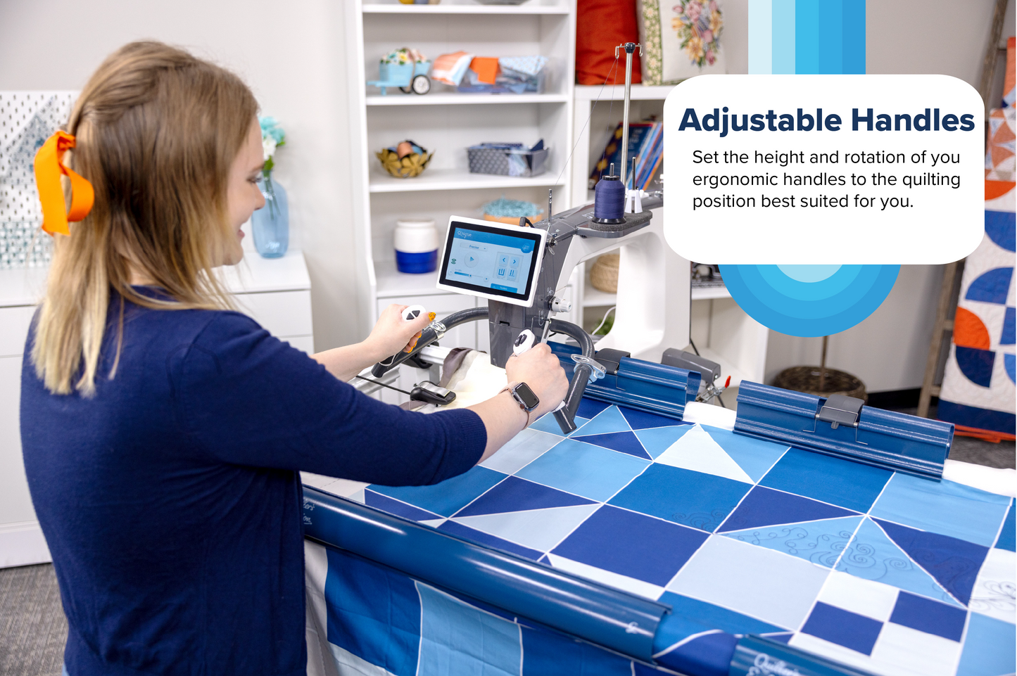 Q'nique 19X Elite Longarm Quilting Machine wtih Frame from Grace Company