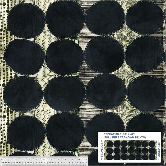 Circle: Black from the Marcia Derse Essentials Collection - Windham Fabrics - 100% Cotton
