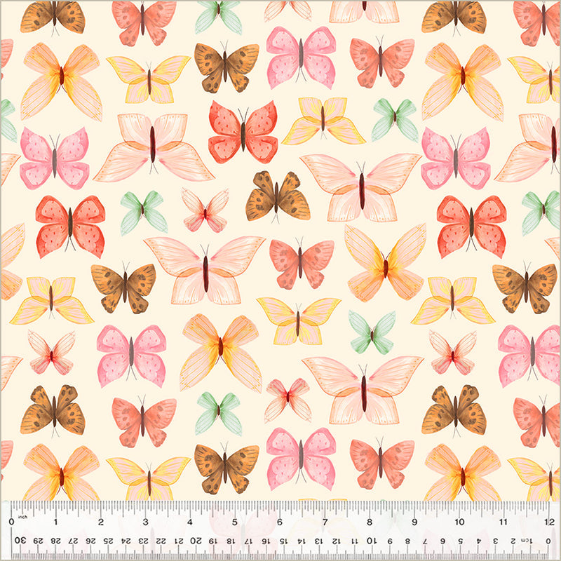 Petal Pixies-Spread Your Wings in Ivory from Windham Fabrics