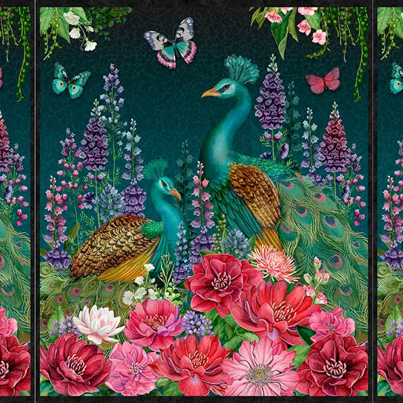 Small Floral-Teal from Lumin Fabric's Wild Garden Collection by Nicole Tamarin (Copy)