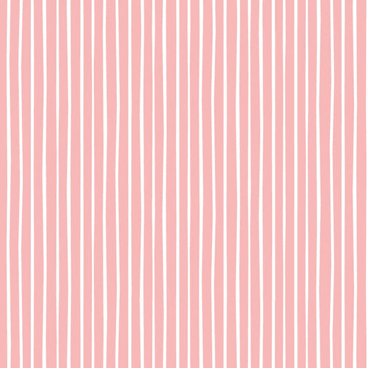 Pink & White Stripes from Felicity Fabrics - 100% Cotton