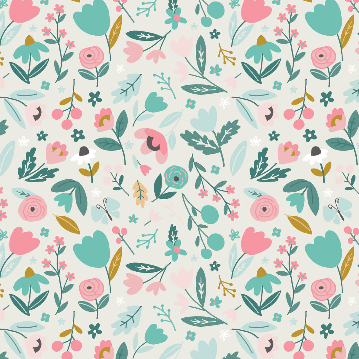 Minky -Countryside in Cream from EZ Fabrics