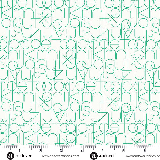 Enough in Emerald from the Sun Print Whisper Collection by Allison Glass - Andover Fabric