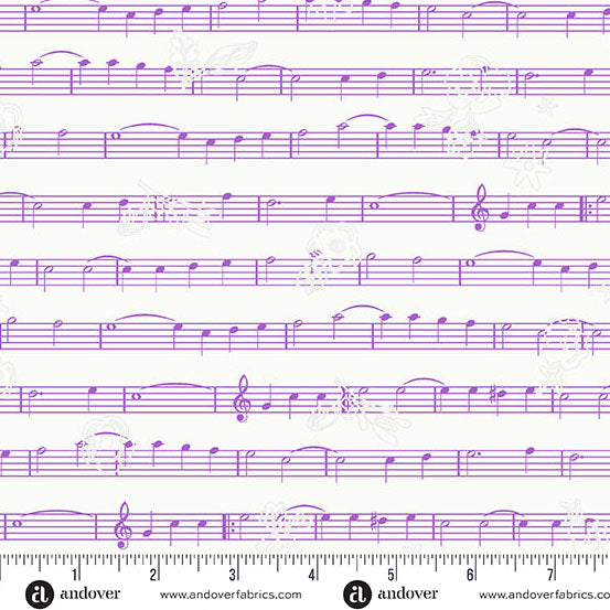 Singalong in Orchid from the Sun Print Whisper Collection by Allison Glass - Andover Fabric