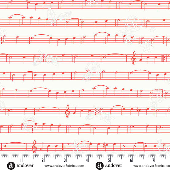 Singalong in Electric from the Sun Print Whisper Collection by Allison Glass - Andover Fabric