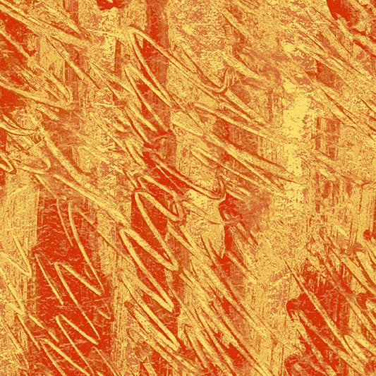 Orange Scribbles Fingerpainting from The Very Hungry Caterpillar Collection by Eric Carle from Andover Fabrics