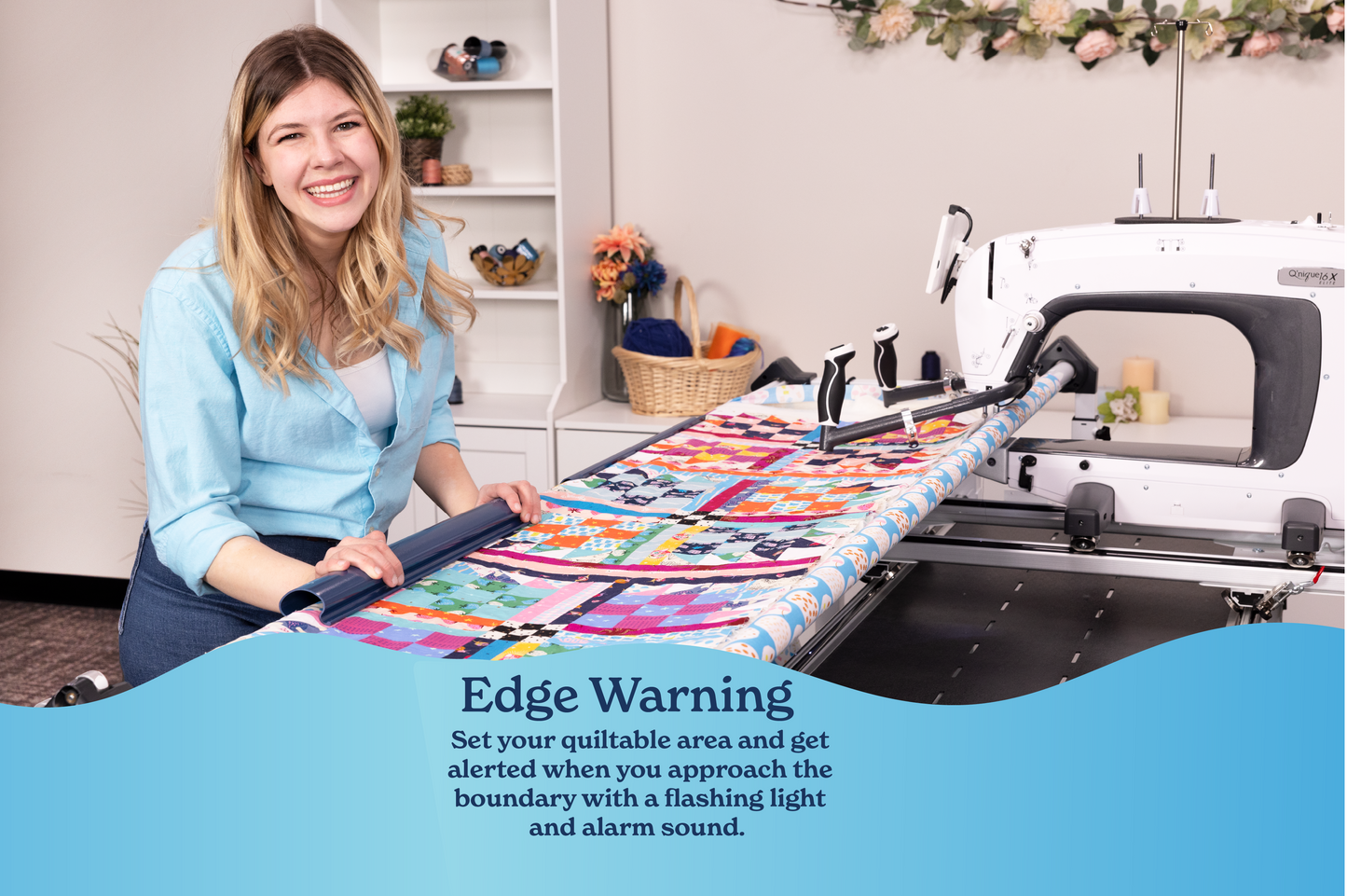 Q'nique 16X Elite Longarm Quilting Machine wtih Frame from Grace Company