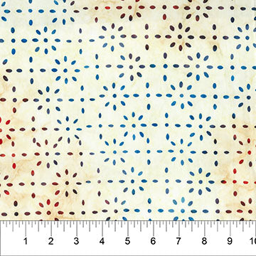 Batik Fabric – Small Bursts in Cream from the Celebrating 250 Years Collection by Scott Flanagan From Banyan Batiks