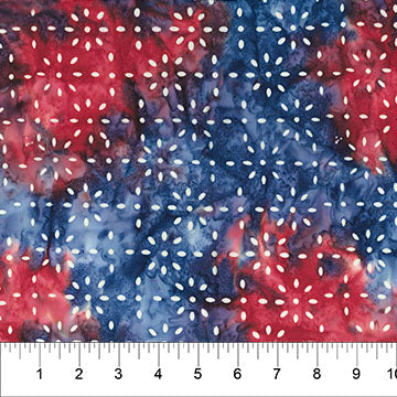 Batik Fabric – Small Bursts in Multi from the Celebrating 250 Years Collection by Scott Flanagan From Banyan Batiks