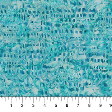 Batik Fabric - Stripes in Aqua from the Celebrating 250 Years Collection by Scott Flanagan from Banyan Batiks