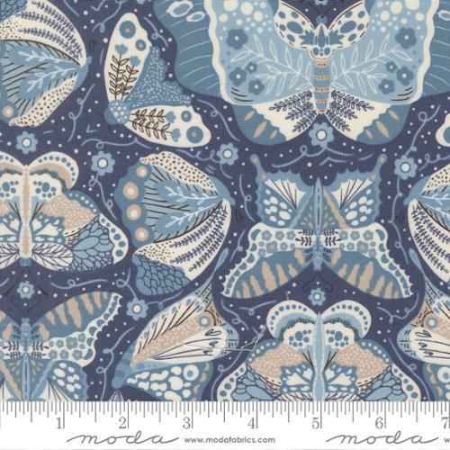 Novelty Butterflies in Dark Blue from the Night Owl Collection - Moda Fabrics