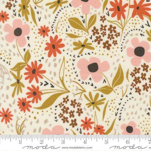 Feedsack Florals in Cream from the Night Owl Collection - Moda Fabrics
