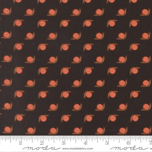 Novelty Snails in Black from the Night Owl Collection - Moda Fabrics