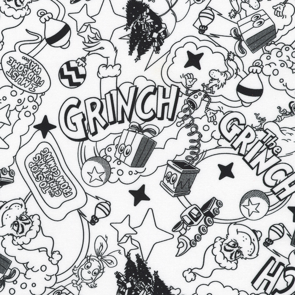 The Grinch Characters in White from the How the Grinch Stole Christmas Collection by Dr. Seuss Enterprises - Robert Kaufman