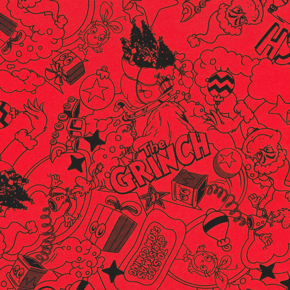 The Grinch Characters in Red from the How the Grinch Stole Christmas Collection by Dr. Seuss Enterprises - Robert Kaufman