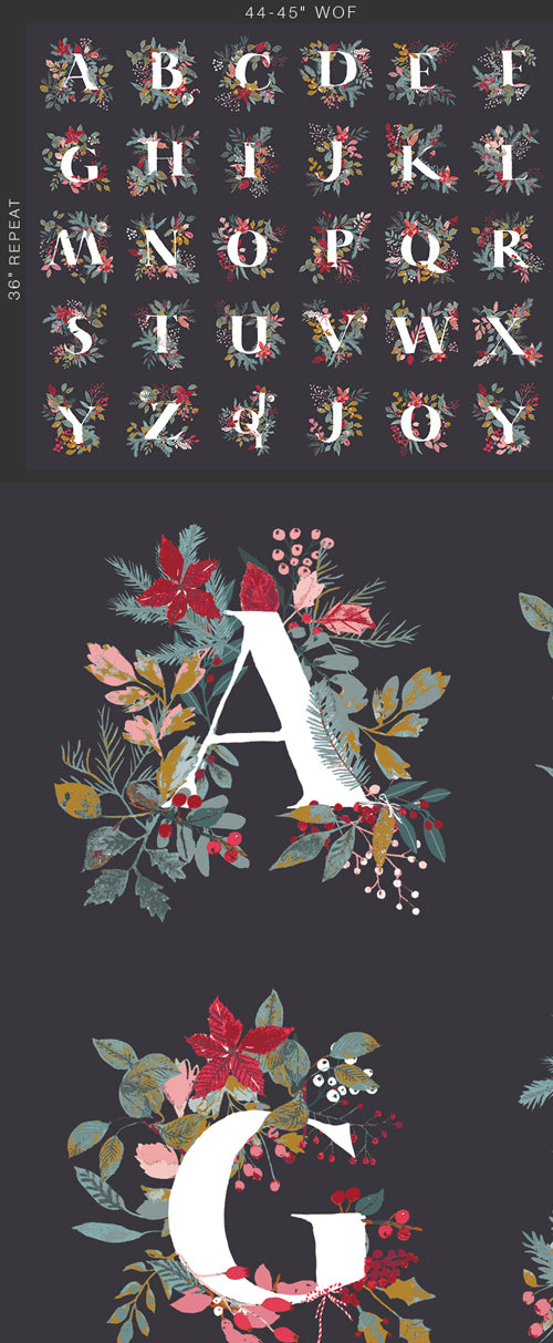 Jingle All the Letters 36"x44" Panel from the Adventale Collection - AGF Fabrics