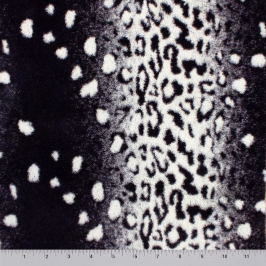 Minky -Lux Snuggle American Leopard Black From EZ Fabric