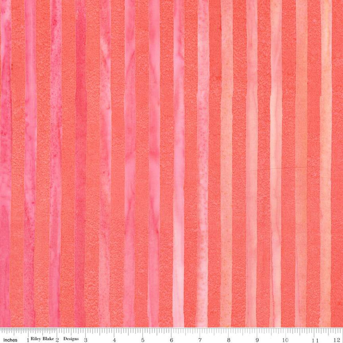 Batiks Elementals Get in Line Coral Fiesta from Riley Blake's Batik Expressions