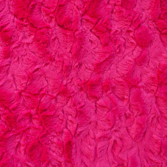 Minky -Lux Snuggle Bella BRIGHT ROSE From EZ Fabrics