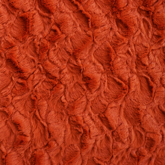 Minky -Lux Snuggle Bella MECCA ORANGE From EZ Fabric