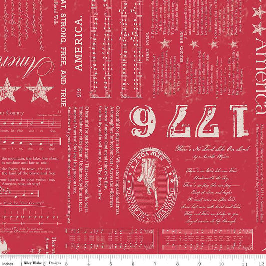 Liberty in Berry from the Americana Collection by Lori Holt for Riley Blake Designs