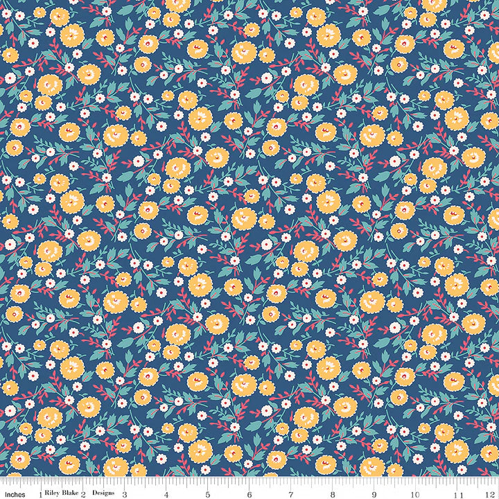 Freedom in Dark Denim from the Americana Collection by Lori Holt for Riley Blake Designs