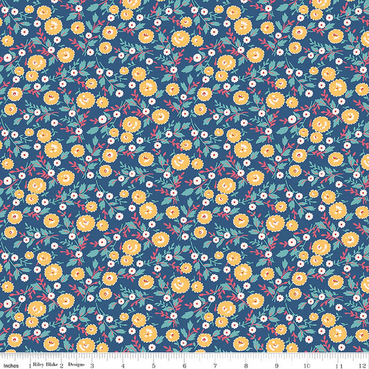 Freedom in Dark Denim from the Americana Collection by Lori Holt for Riley Blake Designs