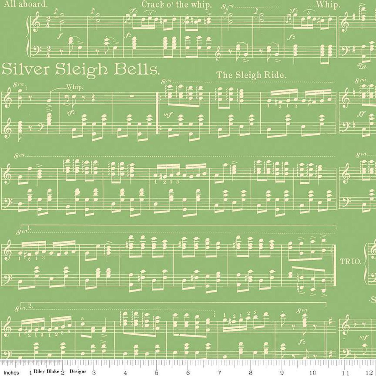 Classic Christmas-Sheet Music in Green