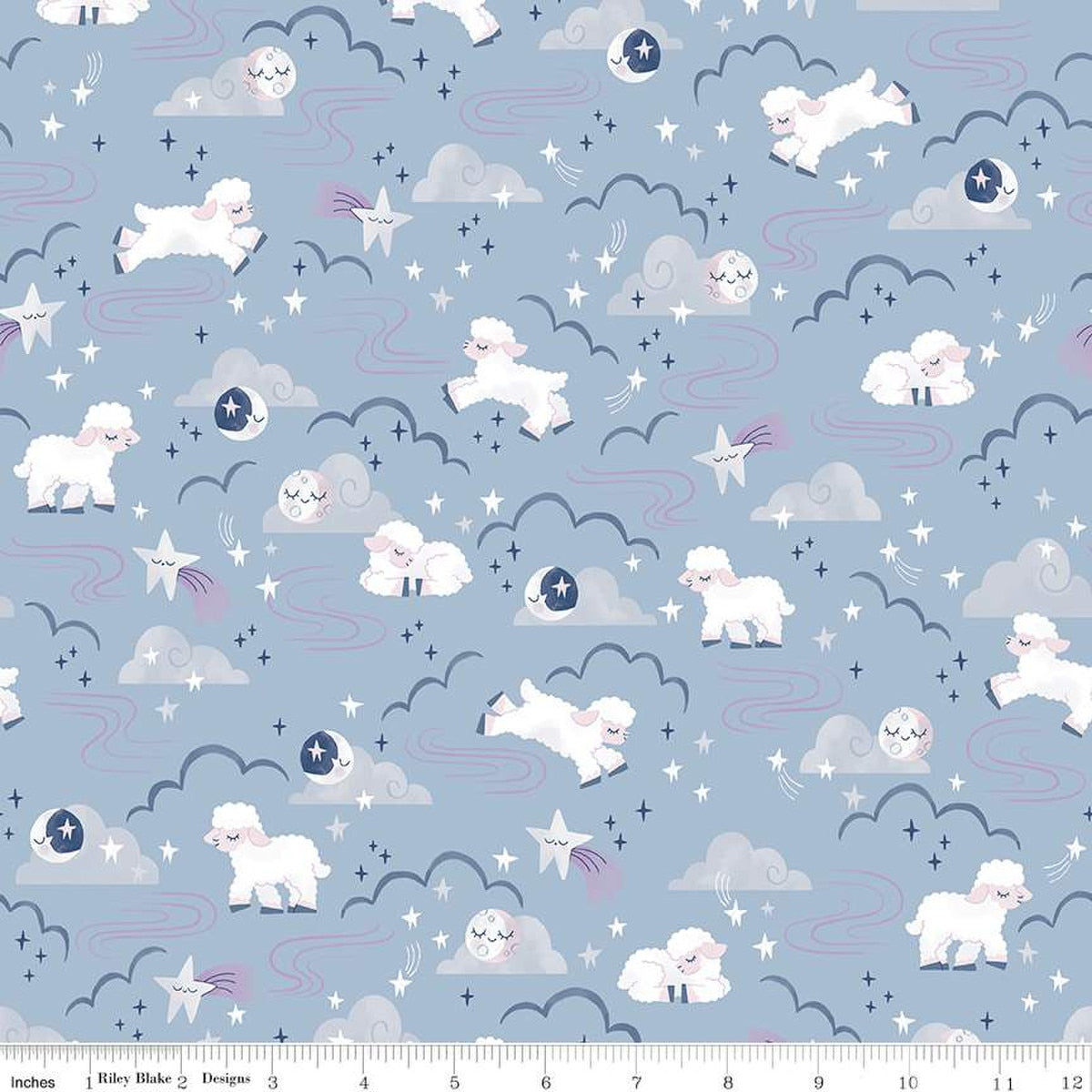 Twinkle Little Star Main in Blue by Natàlia Juan Abelló - Riley Blake Designs